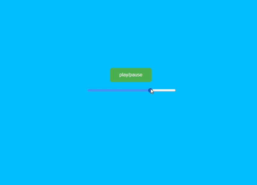 Slider-Controlled Interaction on a Blue Background
