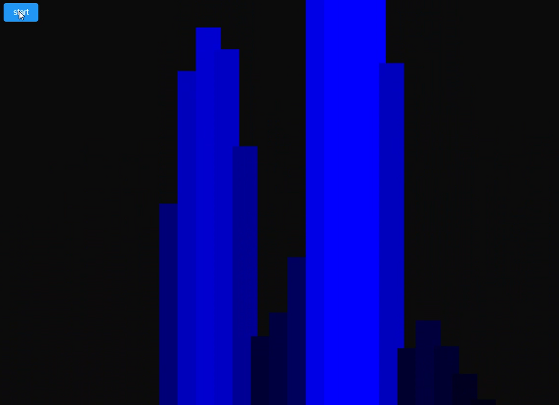 Blue Vertical Bars on a Dark Background